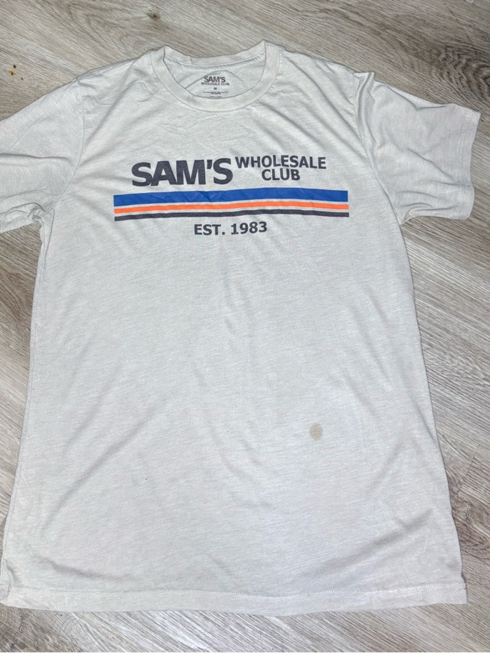 Sam’s Club Graphic Tee Size M White Retro Style Shirt